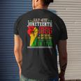 Juneteenth 1865 July 4Th Because My Ancestors Werent Free Mens Back Print T-shirt Gifts for Him