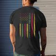 Juneteenth American Flag Free-Ish Since 1865 Black Pride Mens Back Print T-shirt Gifts for Him