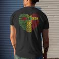 Juneteenth Heart Black History Afro American African Freedom V2 Mens Back Print T-shirt Gifts for Him