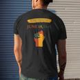 Juneteenth Holiday June 1865 Mens Back Print T-shirt Gifts for Him