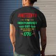 Juneteenth Is My Independence Day Black Mens Back Print T-shirt Gifts for Him