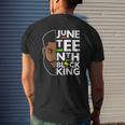 Juneteenth King Melanin Father Dad Men Son Brothers Boys Mens Back Print T-shirt Gifts for Him