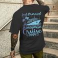 Just Married 2024 Wedding Ring Matching Honeymoon Cruise Men's T-shirt Back Print Gifts for Him