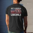 Just A Regular Godfather Trying Not To Raise Liberals Mens Back Print T-shirt Gifts for Him