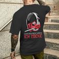 Kann Dich Nicht Hören Ich Zocke Gamer Headset Gamer T-Shirt mit Rückendruck Geschenke für Ihn