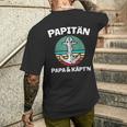 Kapitän Papa Segeln Boot Anker Papitän T-Shirt mit Rückendruck Geschenke für Ihn