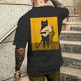 Katze Hält Goldfischglas-Kunstdesign T-Shirt mit Rückendruck Geschenke für Ihn