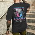 Keeper Of The Gender Pink Or Blue Grandpa Loves You Men's T-shirt Back Print Gifts for Him