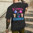 Keeper Of The Gender Reveal Bear Balloons Men's T-shirt Back Print Funny Gifts