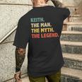 Keith The Man The Myth The Legend Vintage For Keith Men's T-shirt Back Print Funny Gifts
