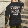 Kinda Busy Being A Nanny Shark Men's T-shirt Back Print Gifts for Him