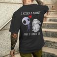 I Kissed A Rabbit And I Liked Is Men's T-shirt Back Print Gifts for Him