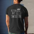 Kitten My Swole On Cat Gym Workout Mens Back Print T-shirt Gifts for Him