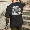 I Know I Lift Like An Old Man Try To Keep Up Weightlifting Men's T-shirt Back Print Gifts for Him