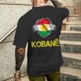 Kobani Kobane Kurdish Kurd Symbol Kurdistan Flag T-Shirt mit Rückendruck Geschenke für Ihn