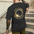 Kokomo Indiana Solar Eclipse Totality April 8 2024 Men's T-shirt Back Print Gifts for Him
