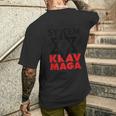 Krav Maga Israeli Combat System Gray T-Shirt mit Rückendruck Geschenke für Ihn