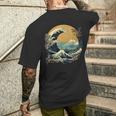 La Gran Ola Y Las Montañas Arte Japonés Kanagawa Camiseta Hombre Estampado Espalda Regalos para él