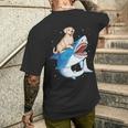 Labrador Shark Space Galaxy Jawsome Men's T-shirt Back Print Gifts for Him
