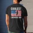 Lacrosse Dad American Flag Lax Dad Lacrosse Player Mens Back Print T-shirt Gifts for Him