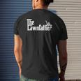 The Lawn Father Lawn Mower Dad Mens Back Print T-shirt Gifts for Him