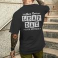 Leap Year 2008 Birthday Born Rare 2008 Leap Day Birthday Men's T-shirt Back Print Gifts for Him