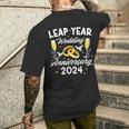 Leap Year 2024 Wedding Anniversary Celebration Leap Day Men's T-shirt Back Print Gifts for Him