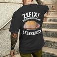 Leberkas Liver Cheese Melt Meat Cheese Meat Sausage T-Shirt mit Rückendruck Geschenke für Ihn