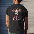 Leg Day Corgi Weight Lifting Squat Gym Mens Back Print T-shirt Gifts for Him