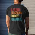 Legend Husband Daddy Grandpa Best Father's Day Surprise Dad Mens Back Print T-shirt Gifts for Him