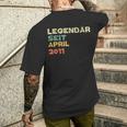 Legendär Seit April 2011 Geboren T-Shirt mit Rückendruck Geschenke für Ihn