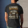 Legends Were Born In November 1980 Mens Back Print T-shirt Gifts for Him