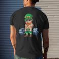Leprechaun St Patricks Day Weightlifting Deadlift Fitness Mens Back Print T-shirt Gifts for Him