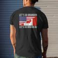 Let's Go Brandeau Usa Canada Flag Freedom Convoy Trucker Mens Back Print T-shirt Gifts for Him