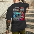 Level 21 Unlocked Awesome Since 2003 21St Birthday Gaming Men's T-shirt Back Print Gifts for Him