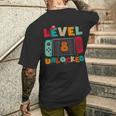 Level 8 Unlocked Gaming Birthday Boys Kid 8Th Birthday Gamer Men's T-shirt Back Print Gifts for Him