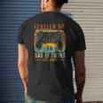 Leveled Up To Dad Of Twins Est 2021 Father's Day Mens Back Print T-shirt Gifts for Him