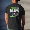 Leveling Up To Dad Gaming Baby Gender Reveal Announcement Mens Back Print T-shirt Gifts for Him