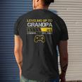 Leveling Up To Grandpa Est 2022 Loading Gaming Family Mens Back Print T-shirt Gifts for Him