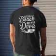 Life Is A Beach Then You Dive Mens Back Print T-shirt Gifts for Him