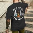 Life Is Better At The Campfire Camping Men's T-shirt Back Print Gifts for Him