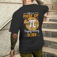 Life Is A Piece Of Pi Pizza Every Slice Math 314 Pi Day Men's T-shirt Back Print Gifts for Him