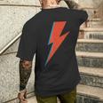 Lightning Bolt As Worn By Ziggy Rock Classic Music Sane 70S Men's T-shirt Back Print Gifts for Him