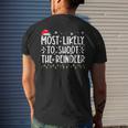 Most Likely To Shoot The Reindeer Family Christmas Holiday V2 Mens Back Print T-shirt Gifts for Him