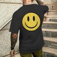 Linda Cara Sonriente Amarilla Cara Sonriente Cara Feliz Ropa Camiseta Hombre Estampado Espalda Regalos para él