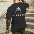 Lineman Vintage Football Offensive Defensive Lineman T-Shirt mit Rückendruck Geschenke für Ihn