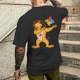 Lion Puzzle PieceAutism Concientización Niños Niños Camiseta Hombre Estampado Espalda Regalos para él