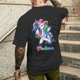 Thelma Name Personalisierbar Regenbogen-Einhorn Tupfen Personalisierbar T-Shirt mit Rückendruck Geschenke für Ihn