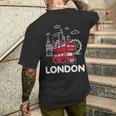 London Vibes Famous London Landmarks Souvenir London Love T-Shirt mit Rückendruck Geschenke für Ihn
