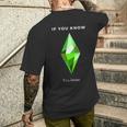Los Sims Crecidos Camiseta Hombre Estampado Espalda Regalos para él